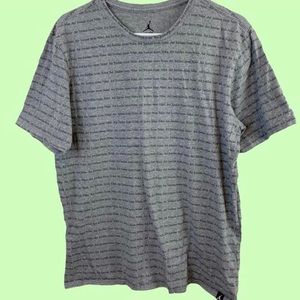 Grey All over print Air Jordan Nike short sleeve men’s shirt